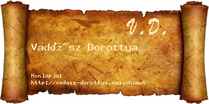 Vadász Dorottya névjegykártya